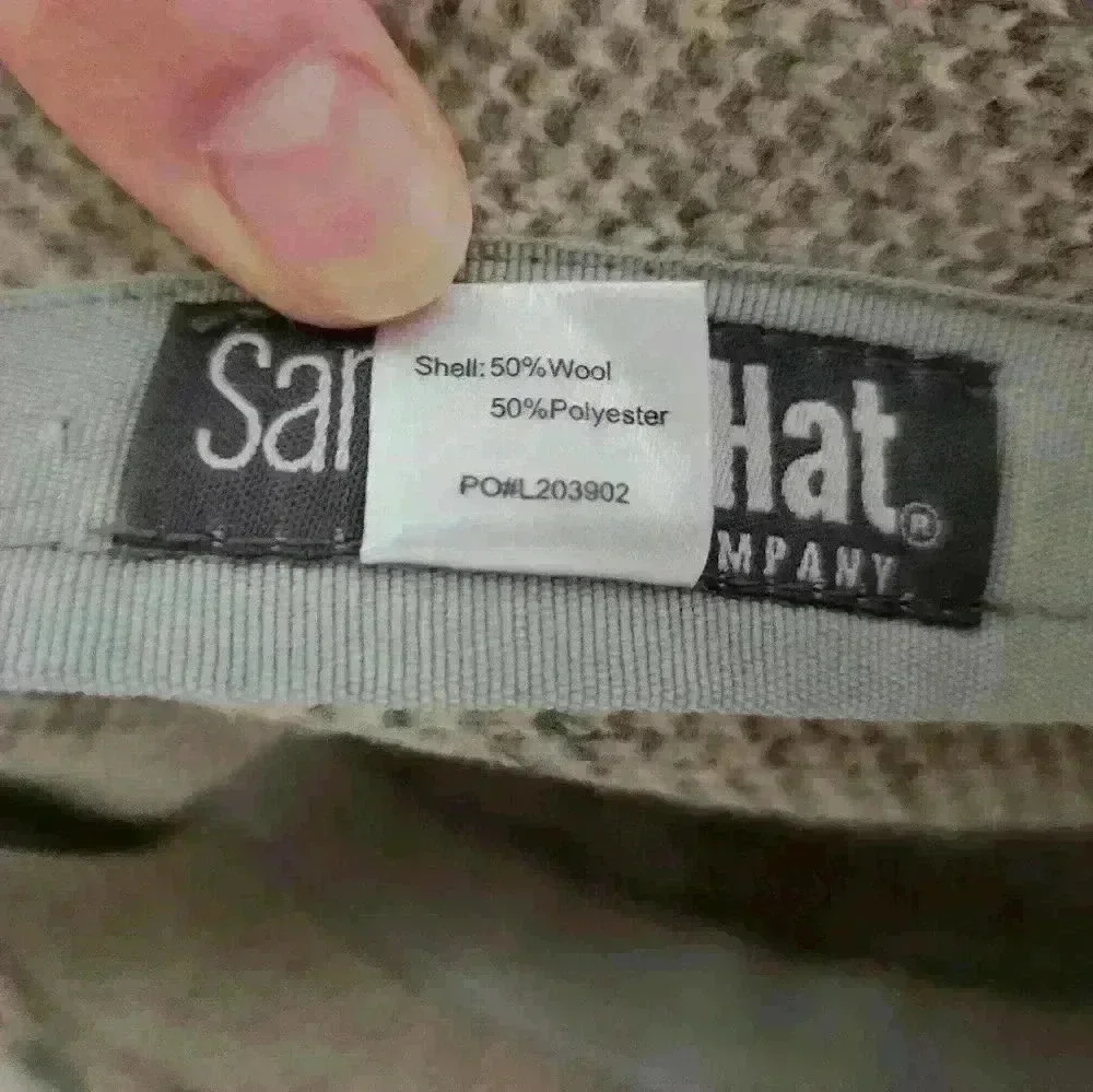 NWOT San Diego Hat Company Neutrals Bucket Hat Wool Grey Beige Muted Luxury